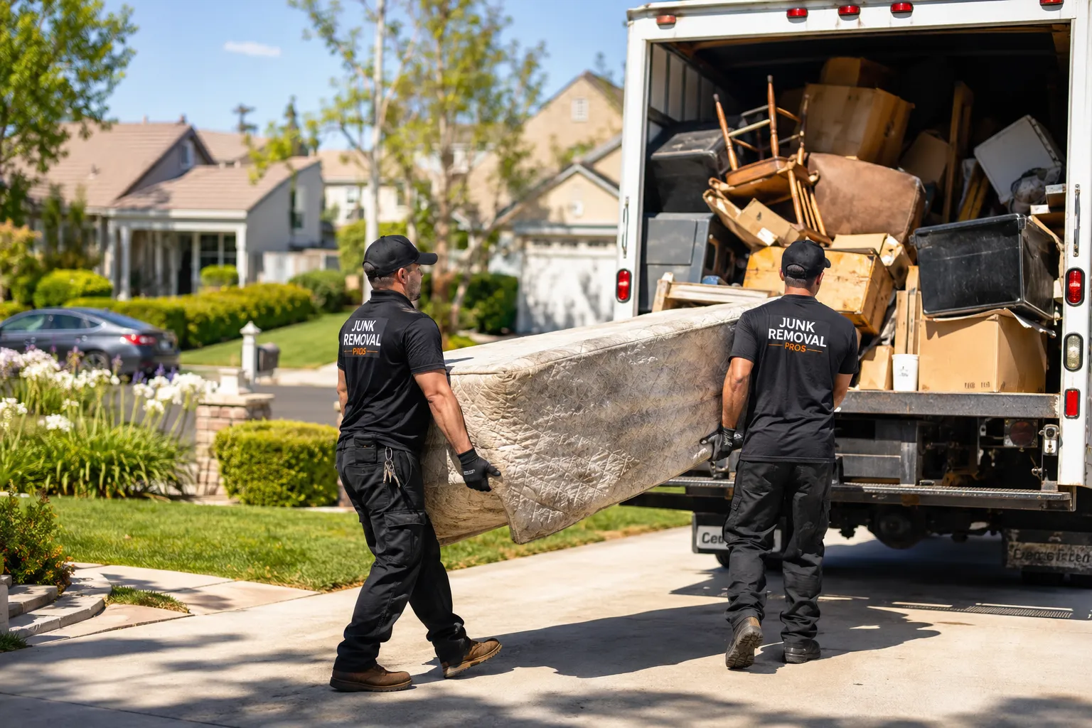 Yard debris removal in Woodland Hills